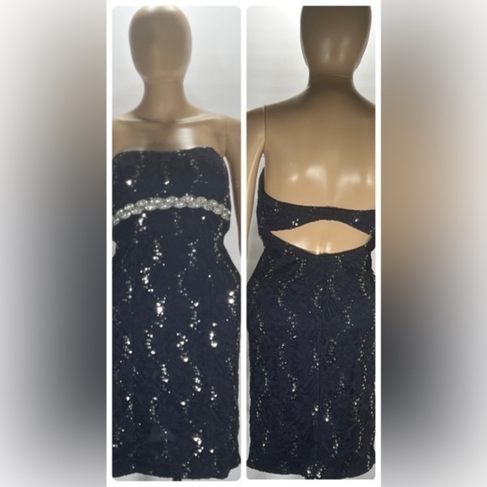 MY MICHAEL HOMECOMING BLACK SEQUINS DRESS SIZE SMALL
